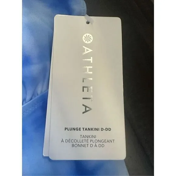 Athleta Bali blue plunge neck tankini BNWT size small - Picture 8 of 9